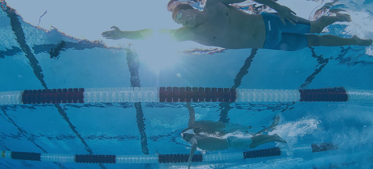 Red and White Swimming Lane Lines